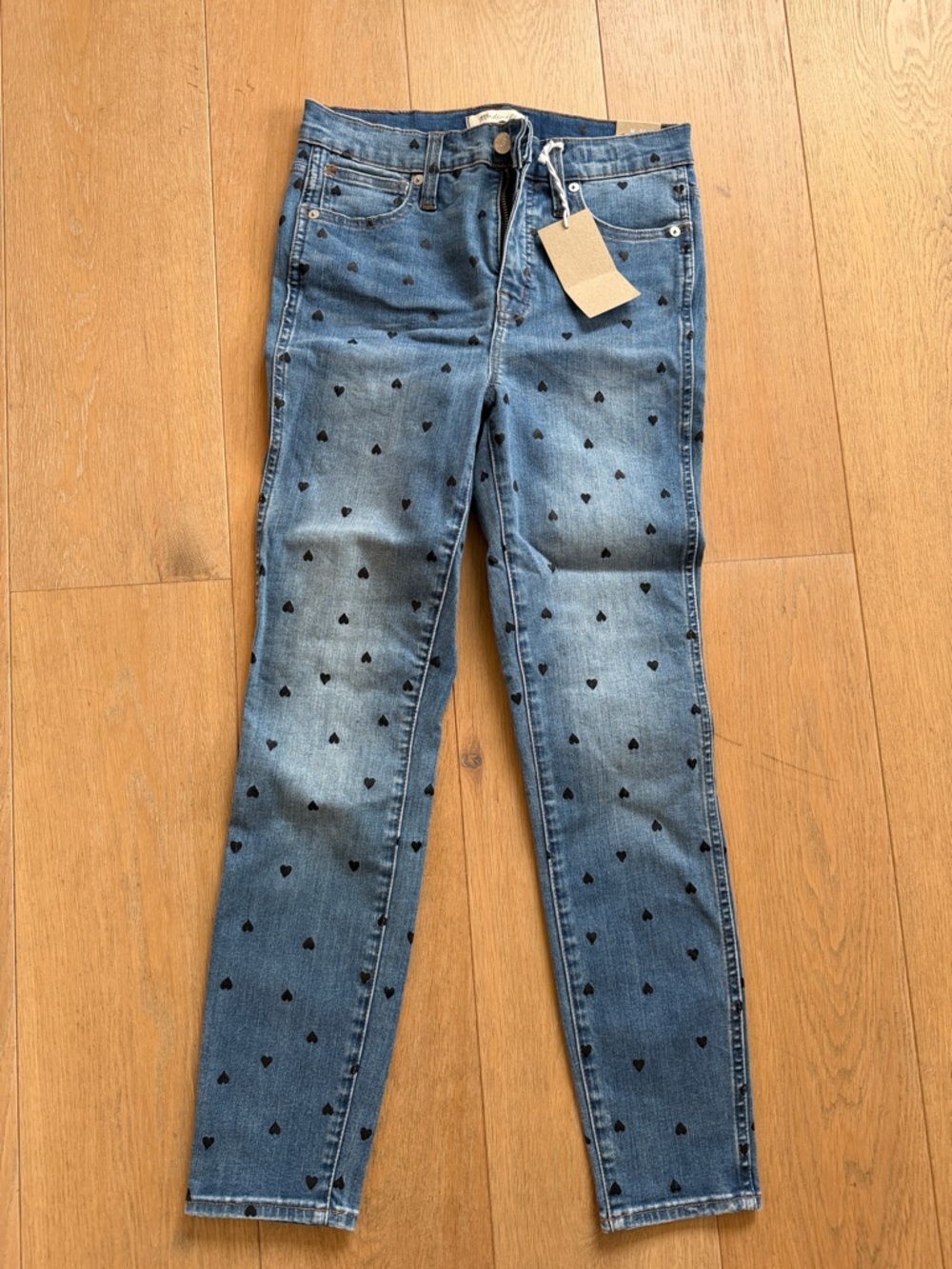 Madewell heart skinny jean 26 NWT